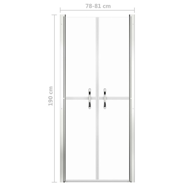 Vrata za tuš-kabinu prozirna ESG 81 x 190 cm 148780
