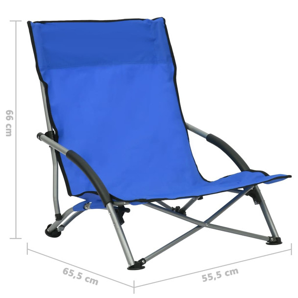 Sklopive stolice za plažu od tkanine 2 kom plave 312488