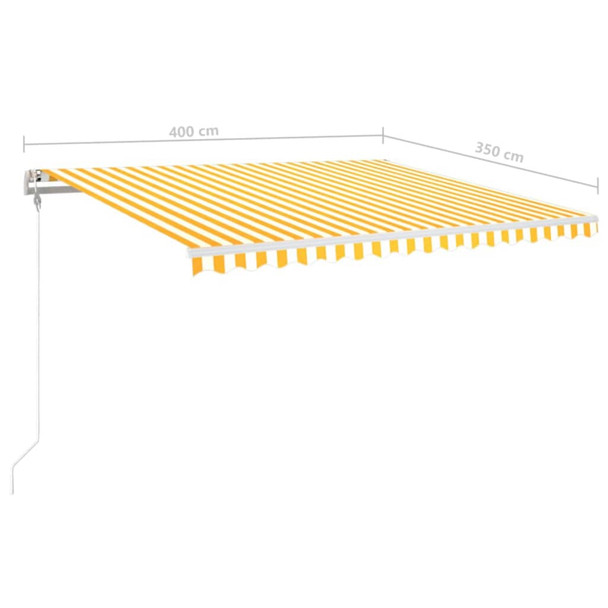 Tenda na automatsko uvlačenje 400 x 350 cm žuto-bijela 3068988