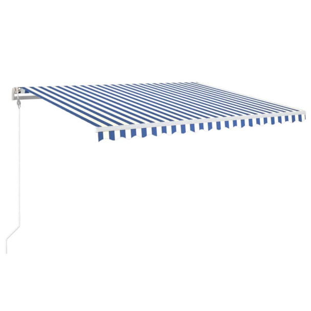 Automatska tenda sa senzorom LED 450 x 350 cm plavo-bijela 3069011