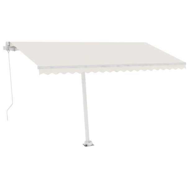 Samostojeća tenda na ručno uvlačenje 450 x 300 cm krem 3069557