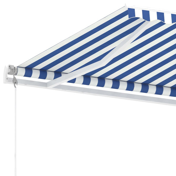 Samostojeća automatska tenda 450 x 300 cm plavo-bijela 3069566