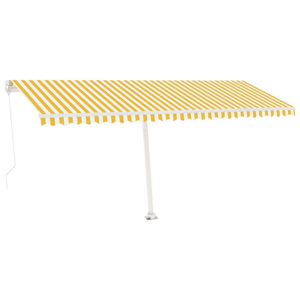 Samostojeća tenda na ručno uvlačenje 500 x 300 cm žuto-bijela 3069578