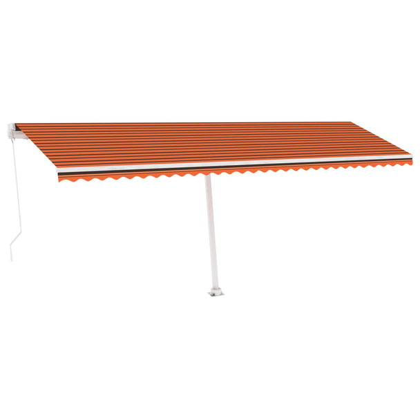 Samostojeća tenda na ručno uvlačenje 600x300cm narančasto-smeđa 3069600