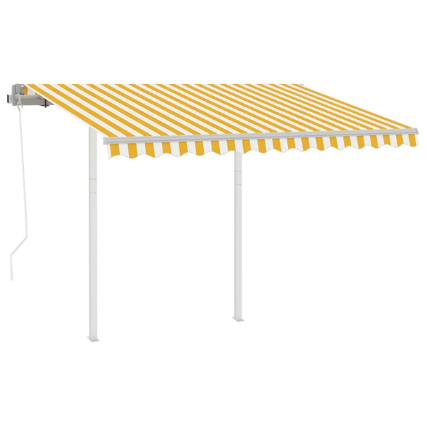 Automatska tenda na uvlačenje 3,5 x 2,5 m žuto-bijela 3069928