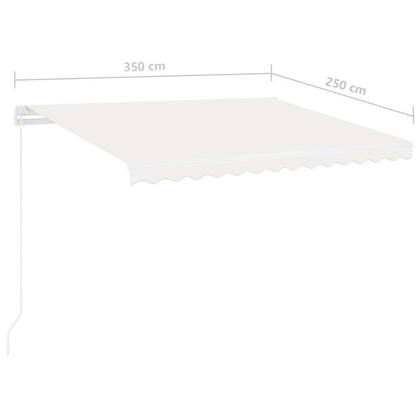 Samostojeća automatska tenda 350 x 250 cm krem 3069527