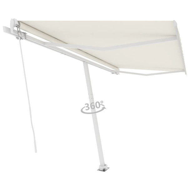 Samostojeća tenda na ručno uvlačenje 400 x 350 cm krem 3069617