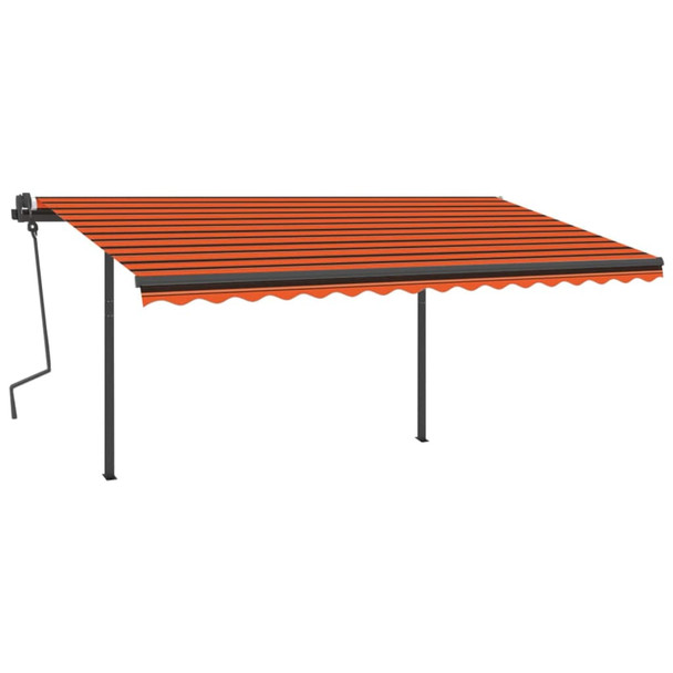 Automatska tenda sa senzorom LED 4 x 3 m narančasto-smeđa 3070155