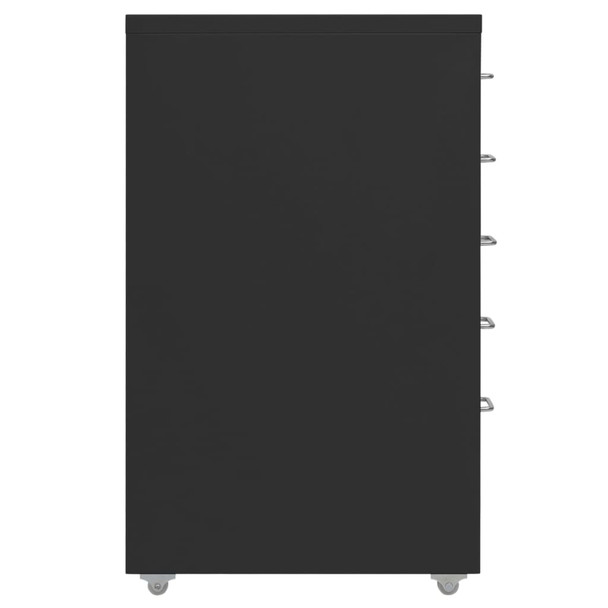 Mobilni ormarić za spise crni 28 x 41 x 69 cm metalni 335914
