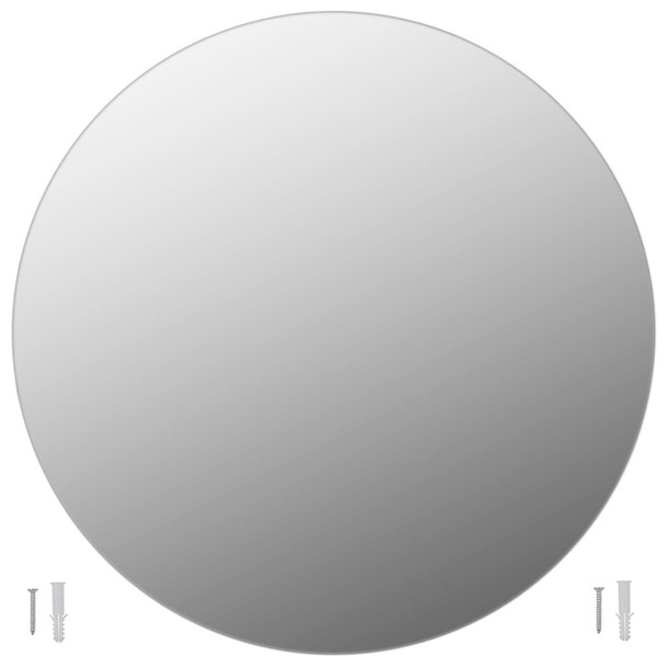 Zidno ogledalo bez okvira s LED svjetlima okruglo stakleno 3078647