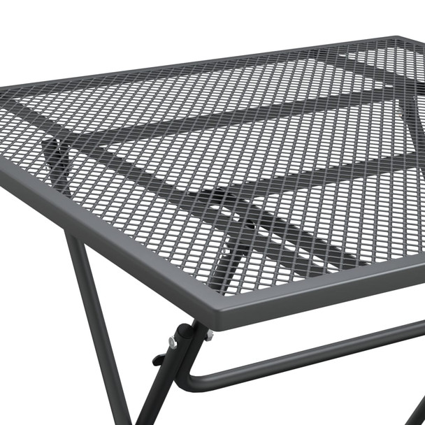 Vrtni stol od ekspandirane metalne mreže 80x80x72 cm antracit 317345