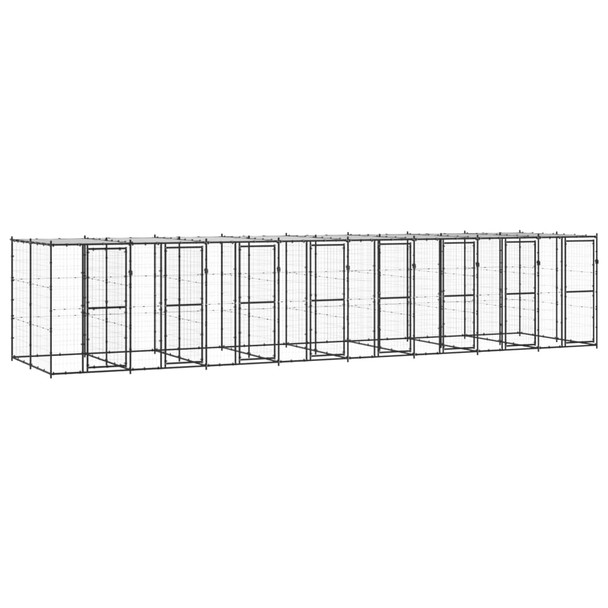 Vanjski kavez za pse s krovom čelični 19,36 m² 3082255