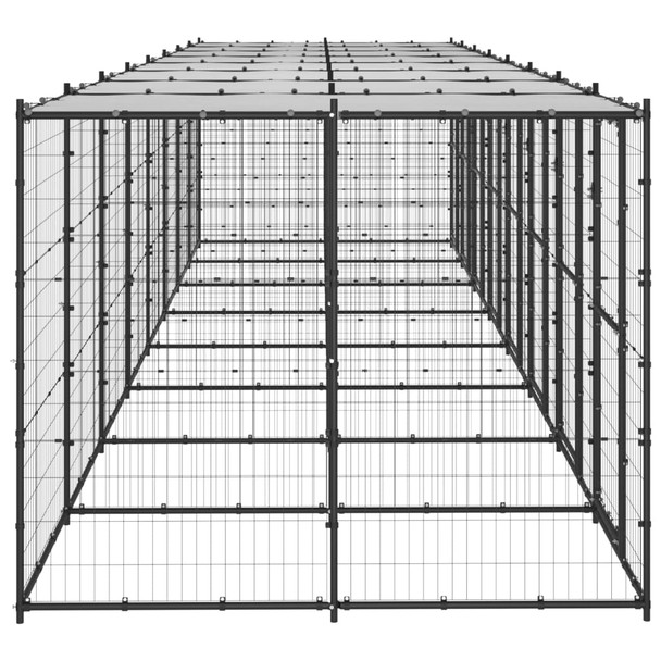 Vanjski kavez za pse s krovom čelični 19,36 m² 3082255