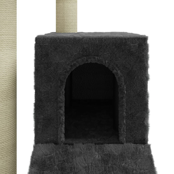 Penjalica za mačke sa stupovima za grebanje tamnosiva 92 cm 171514