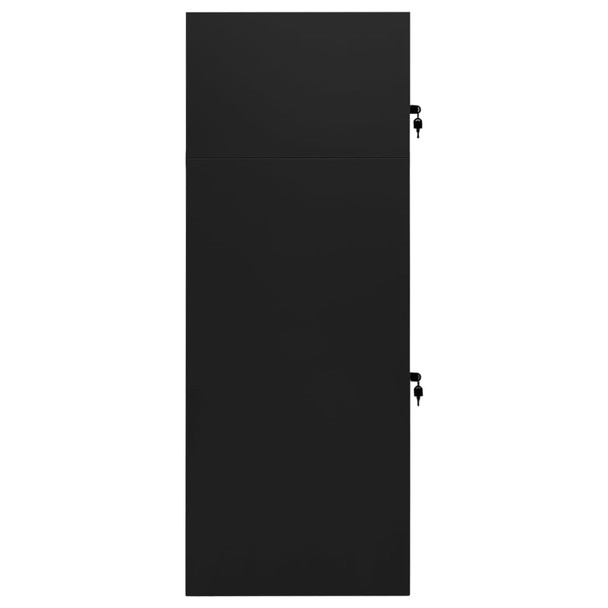 Ormarić za sedla crni 53 x 53 x 140 cm čelični 339601