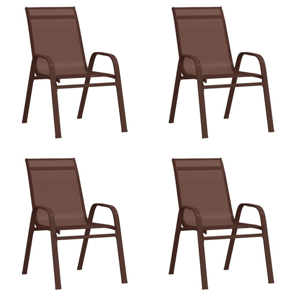Složive vrtne stolice od tekstilena 4 kom smeđe 318782