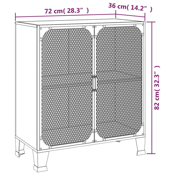 Ormarići za pohranu 2 kom sivi 72x36x82 cm od metala i MDF-a 3095970