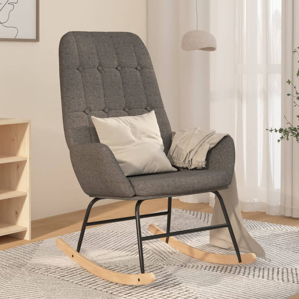 Stolica za ljuljanje od tkanine svjetlosiva 341253
