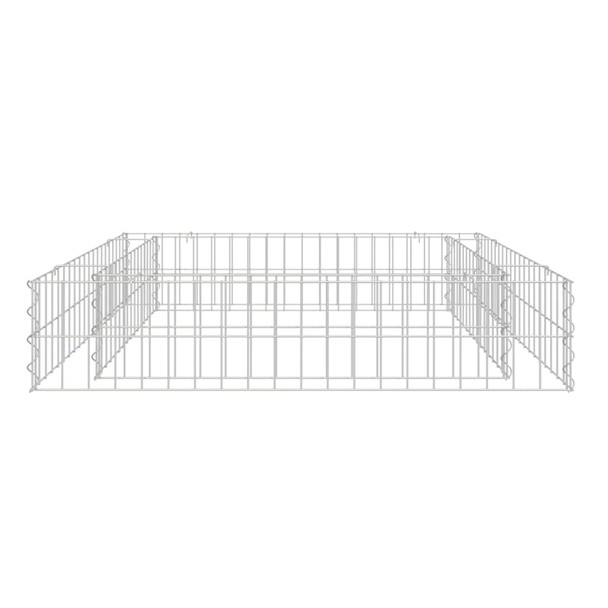 Gabionska povišena gredica od pocinčanog čelika 100x100x20 cm 151311