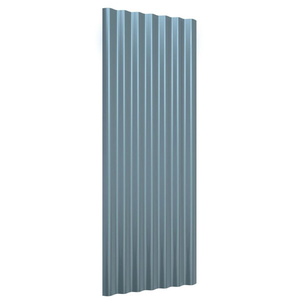 Krovni paneli 12 kom od čelika obloženog prahom sivi 100x36 cm 319143