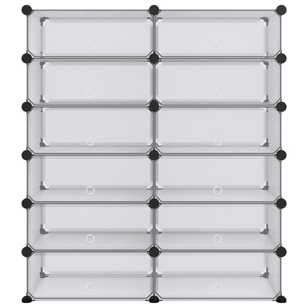Stalak za cipele prozirni 94,5 x 36,5 x 106 cm PP 340564