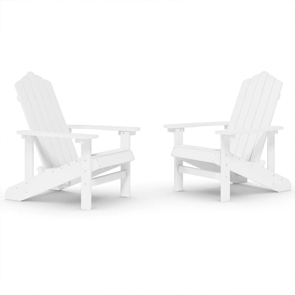 Vrtne stolice Adirondack 2 kom HDPE bijele 3095692