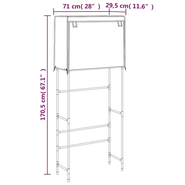 Stalak za pohranu na 2 razine plavi 71x29,5x170,5 cm željezni 343139