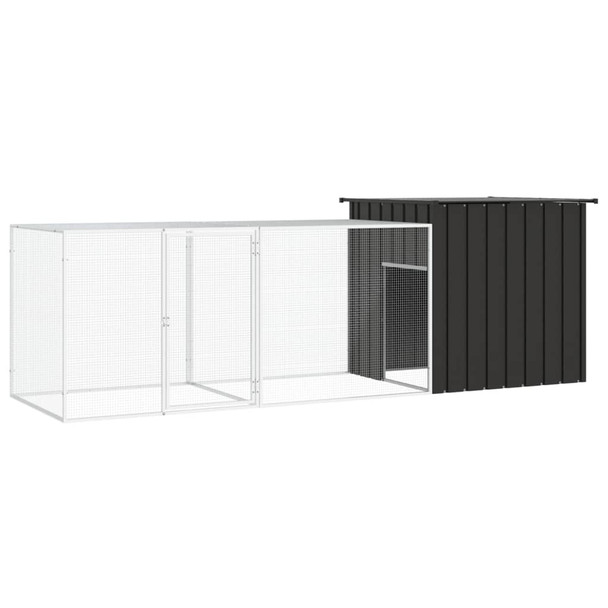 Kavez za kokoši antracit 300x91x100 cm pocinčani čelik 3106452