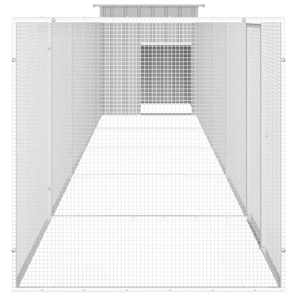 Kavez za kokoši sivi 600 x 91 x 100 cm od pocinčanog čelika 3106463