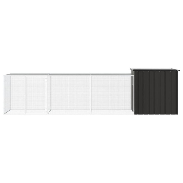 Kavez za kokoši antracit 400x91x100 cm pocinčani čelik 3106453