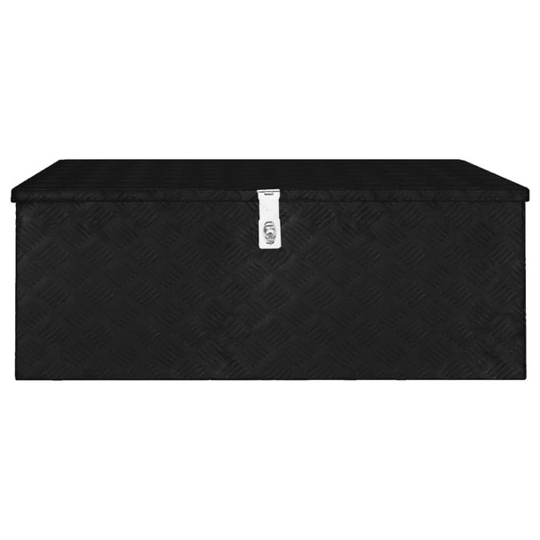 Kutija za pohranu crna 100 x 55 x 37 cm aluminijska 152257
