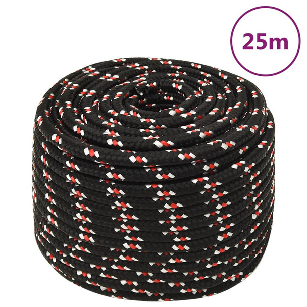 Brodski konop crni 14 mm 25 m od polipropilena 152356