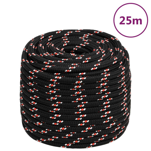 Brodski konop crni 16 mm 25 m od polipropilena 152360