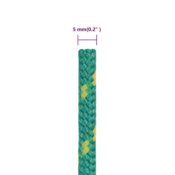 Brodski konop zeleni 5 mm 500 m od polipropilena 152707