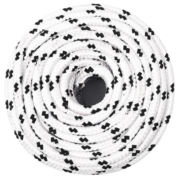 Pleteni brodski konop bijeli 8 mm x 100 m poliesterski 152768