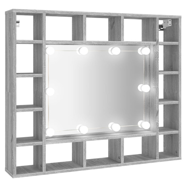 Ormarić s ogledalom LED boja hrasta sonome 91 x 15 x 76,5 cm 820449