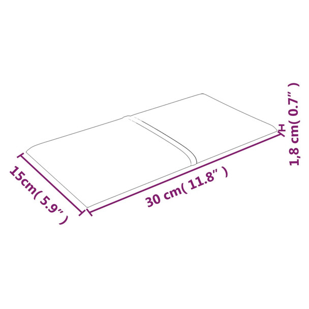 Zidne ploče od tkanine 12 kom smeđesive 30 x 15 cm 0,54 m² 344016