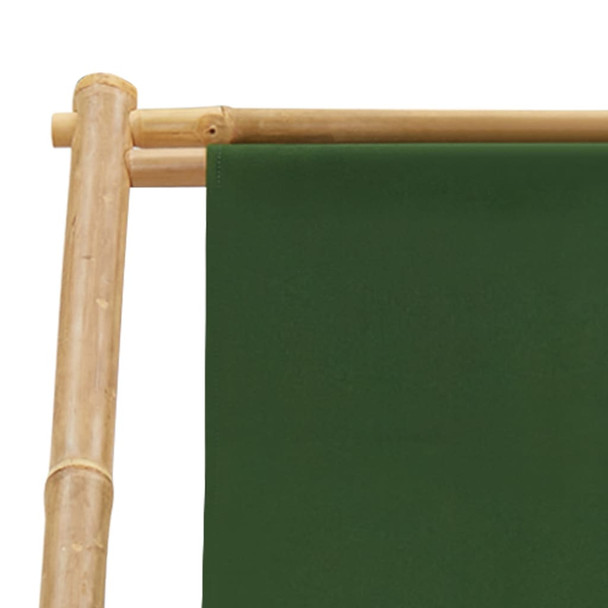 Ležaljka od bambusa i platna zelena 318593