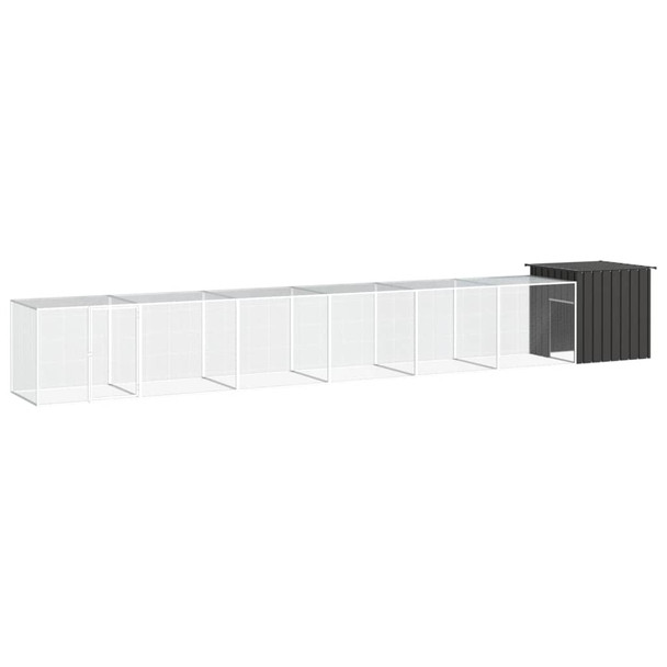 Kavez za kokoši antracit 700 x 91 x 100 cm od pocinčanog čelika 3106456