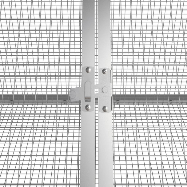 Kavez za zečeve sivi 201,5 x 80,5 x 71 cm od pocinčanog čelika 3106451
