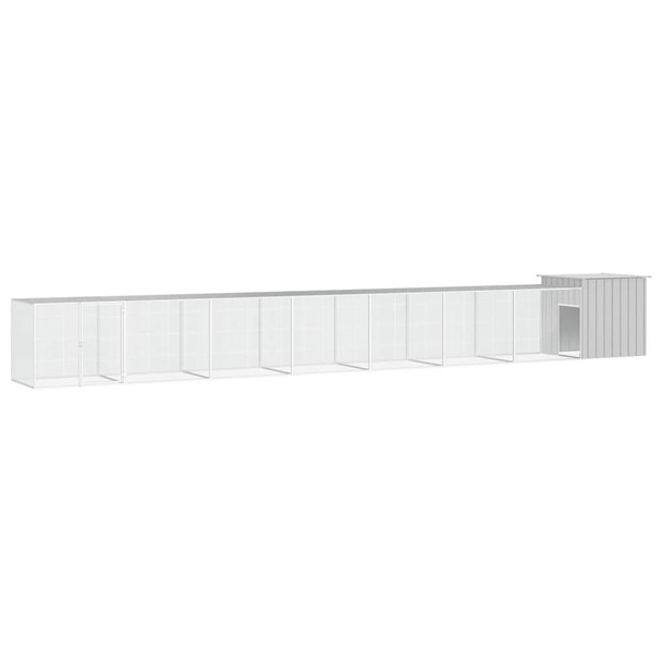 Kavez za kokoši sivi 700x91x100 cm od pocinčanog čelika 3106464