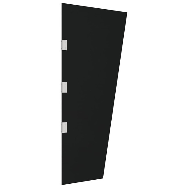 2-dijelne bočne ploče za vrata crne od kaljenog stakla 3095484