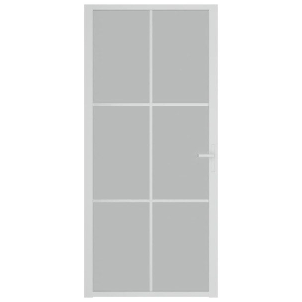 Unutarnja vrata 93 x 201,5 cm Bijela od mat stakla i aluminija 350582