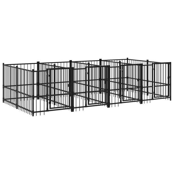 Vanjski kavez za pse čelični 7,51 m² 3124581