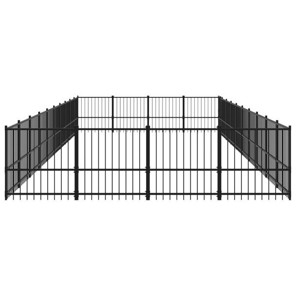 Vanjski kavez za pse čelični 37,64 m² 3124632