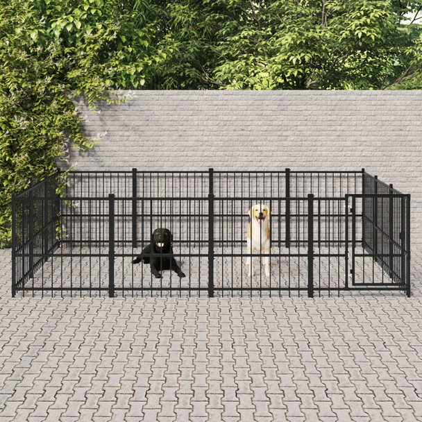 Vanjski kavez za pse čelični 11,58 m² 3124617
