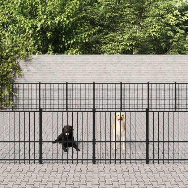 Vanjski kavez za pse čelični 60,22 m² 3124656