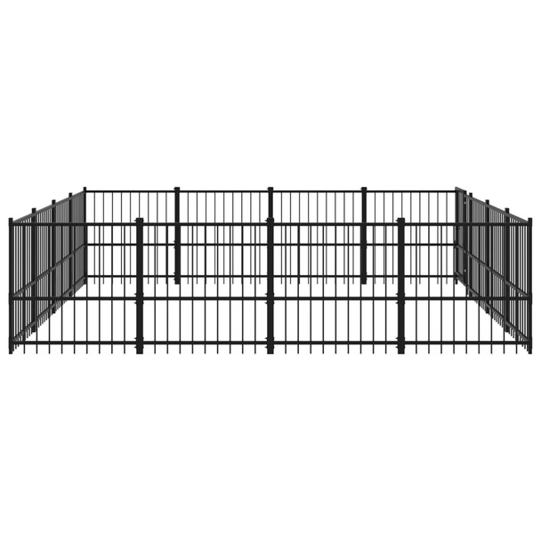 Vanjski kavez za pse čelični 15,05 m² 3124626