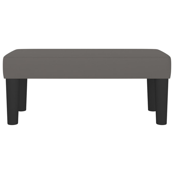 Klupa siva 70 x 30 x 30 cm od umjetne kože 346636