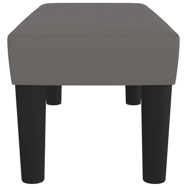 Klupa siva 70 x 30 x 30 cm od umjetne kože 346636